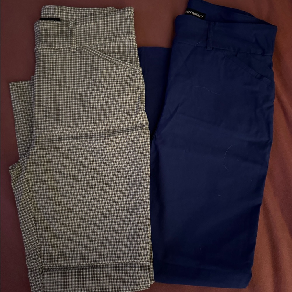 Navy and Checkered Women’s Work Slacks